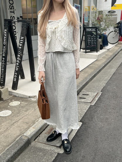 ＜SL2251628＞　レースフリルカーディガン