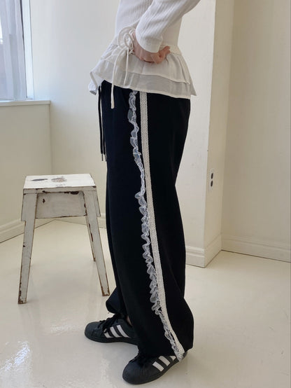 ＜SL2251641＞　レースラインスウェットパンツ
