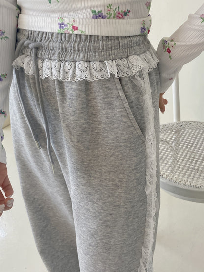＜SL2251641＞　レースラインスウェットパンツ