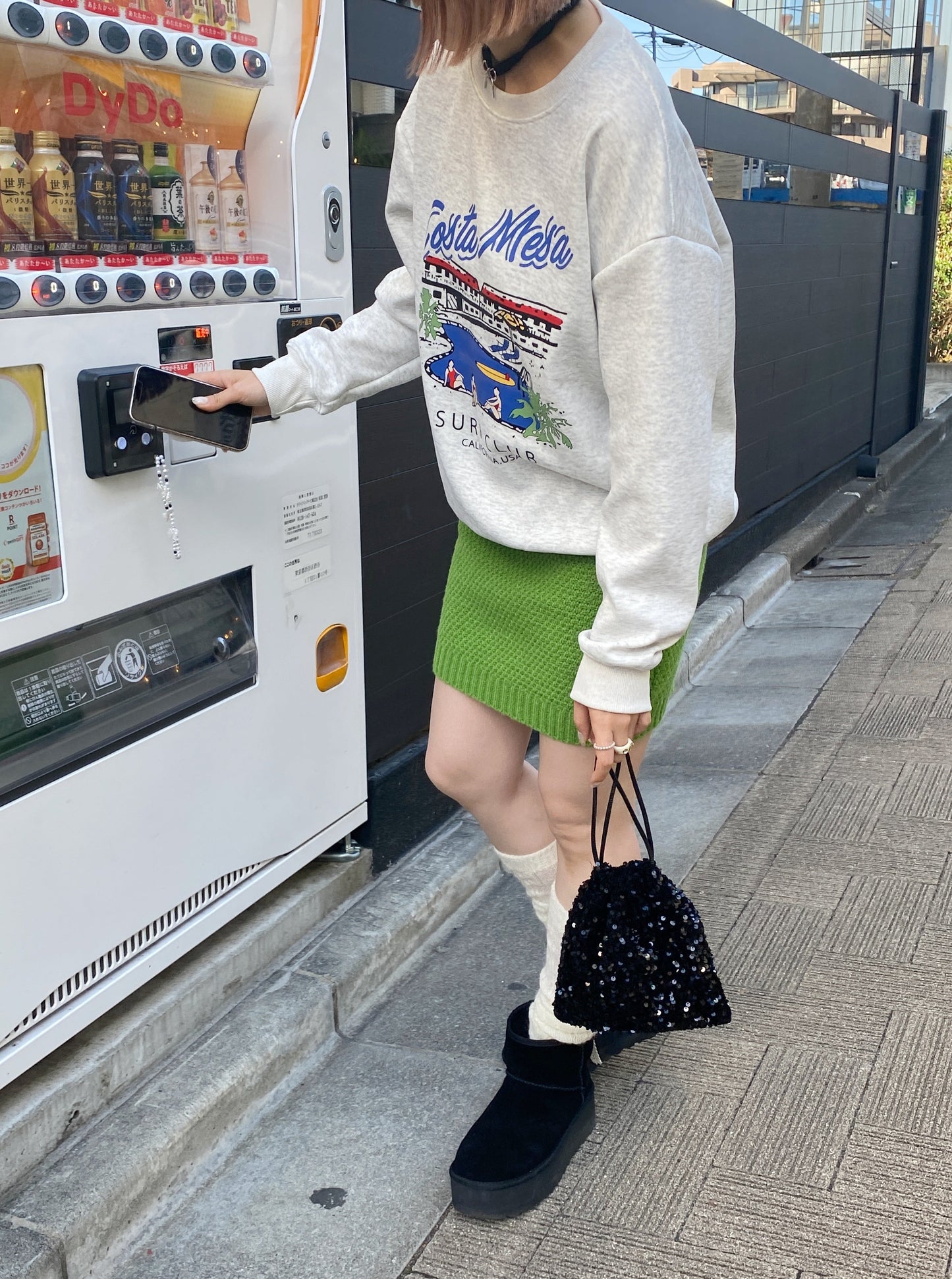 ＜SL2234614＞　ワッフルカーディガン＆スカートSET