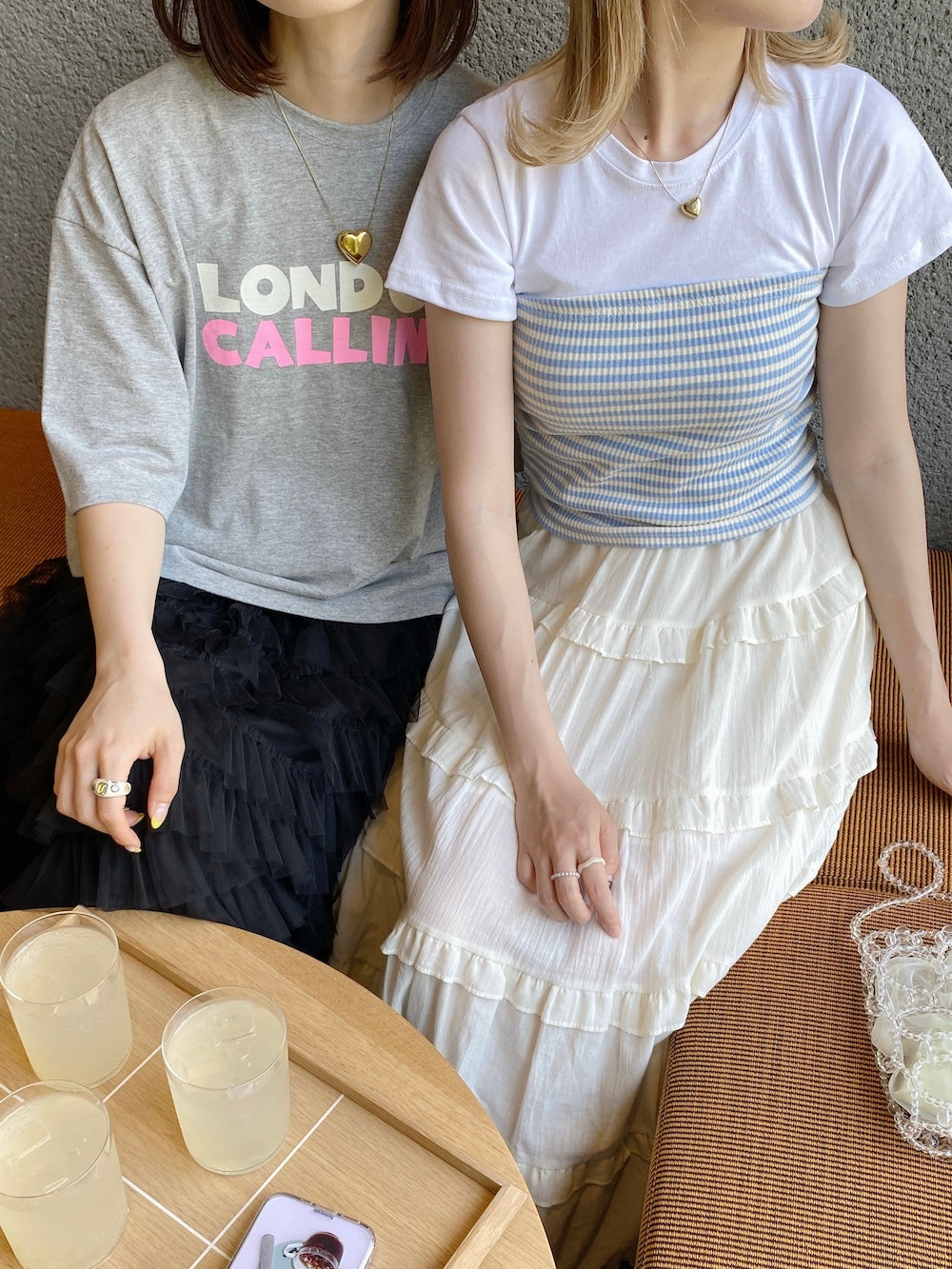 ＜SL2232713＞　ボーダービスチェレイヤードTOPS