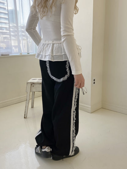 ＜SL2251641＞　レースラインスウェットパンツ