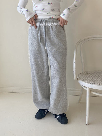 ＜SL2251641＞　レースラインスウェットパンツ