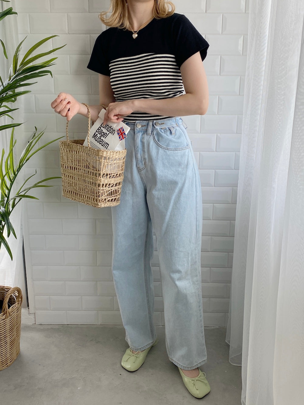 ＜SL2232713＞　ボーダービスチェレイヤードTOPS