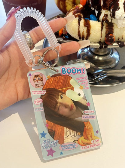＜WO4242604＞　両面ネコPOPトレカカードケース