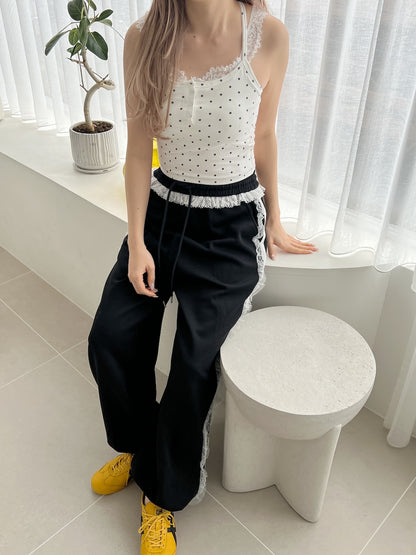 ＜SL2251641＞　レースラインスウェットパンツ