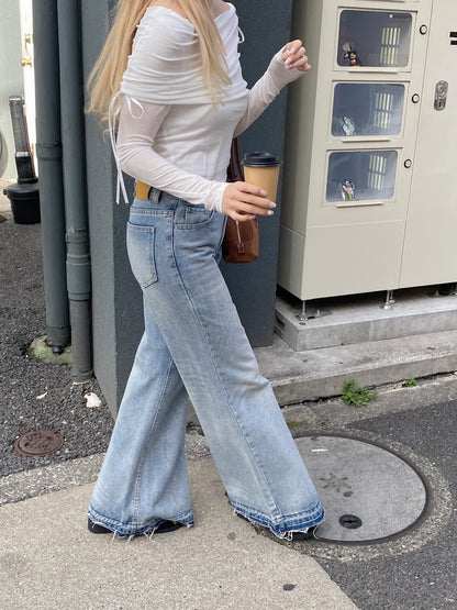 ＜SL2251604＞　フェアリーリボンオフショルトップス