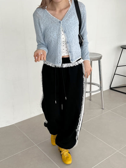 ＜SL2251641＞　レースラインスウェットパンツ