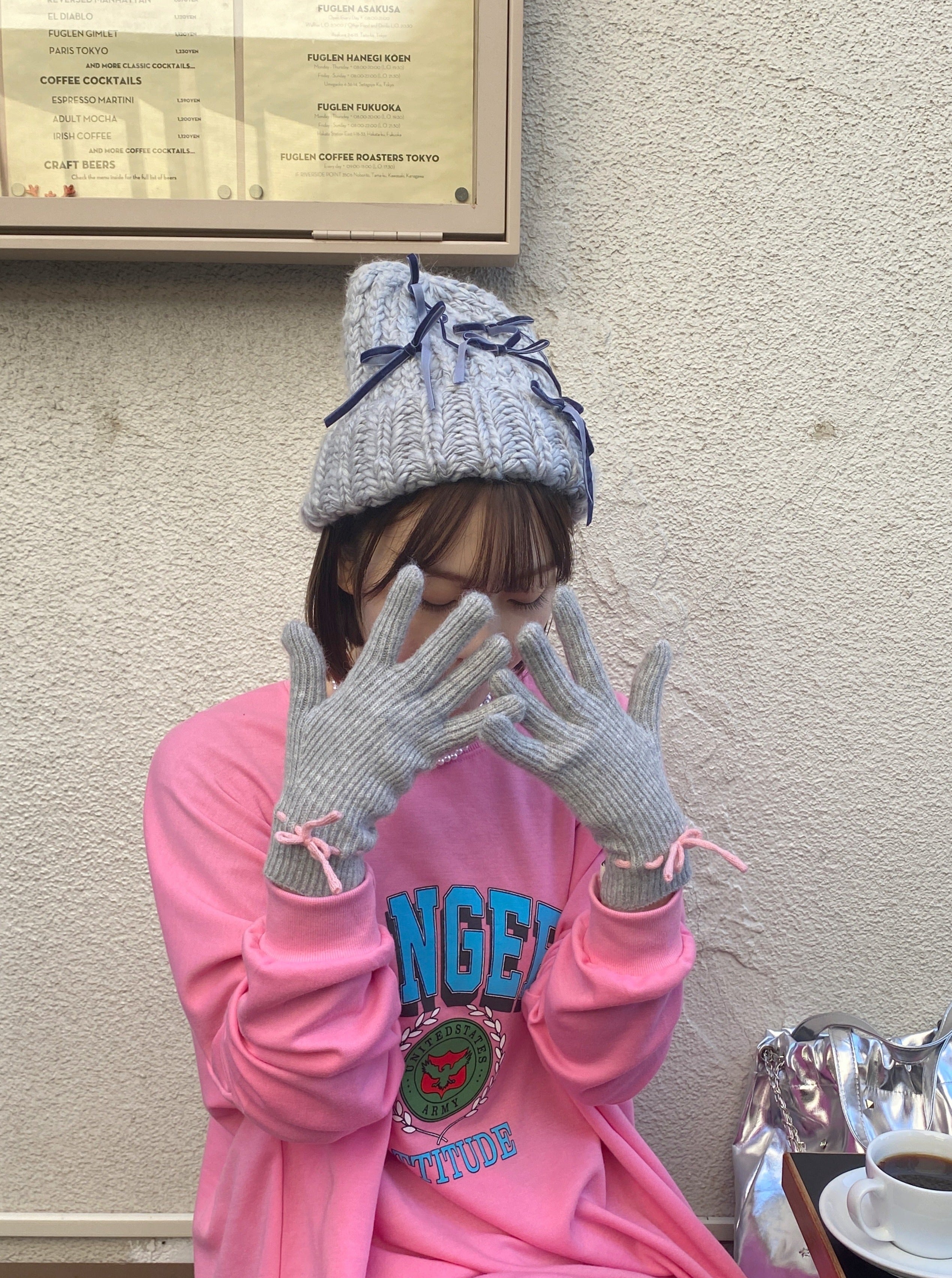 500円オフ！＜SL5234602＞　sweetie knit ribbon hat