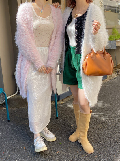 ＜SL2233678＞　シャギーオープンカーディガン