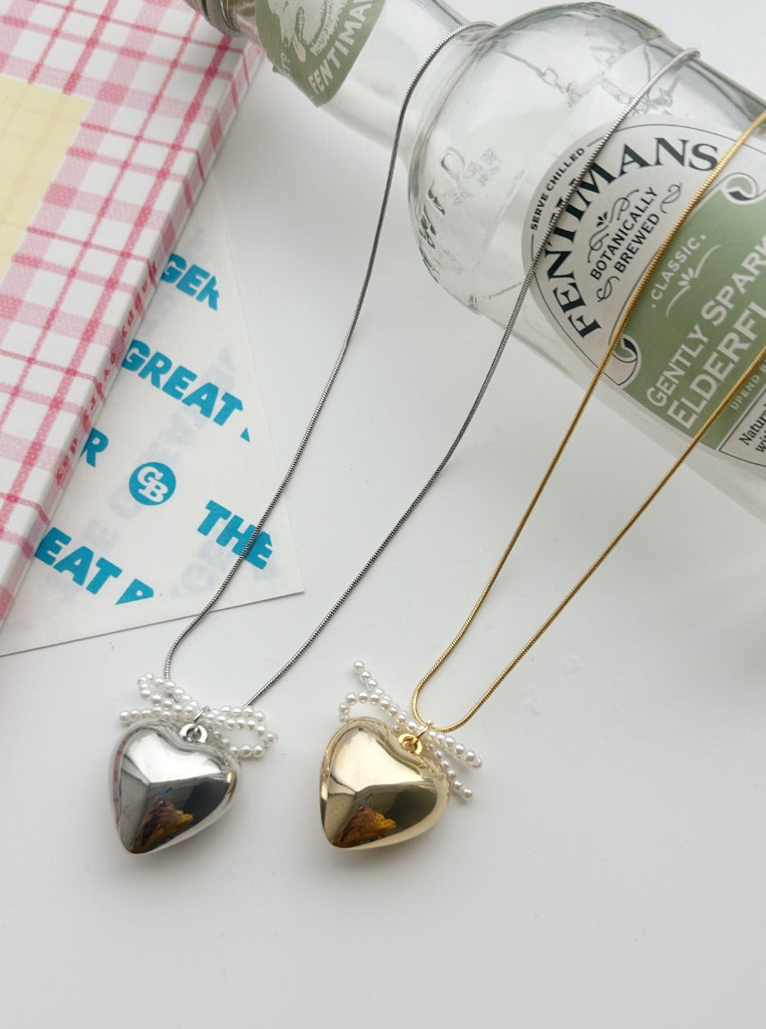 ＜SL4241613＞　lovely heart charm necklace