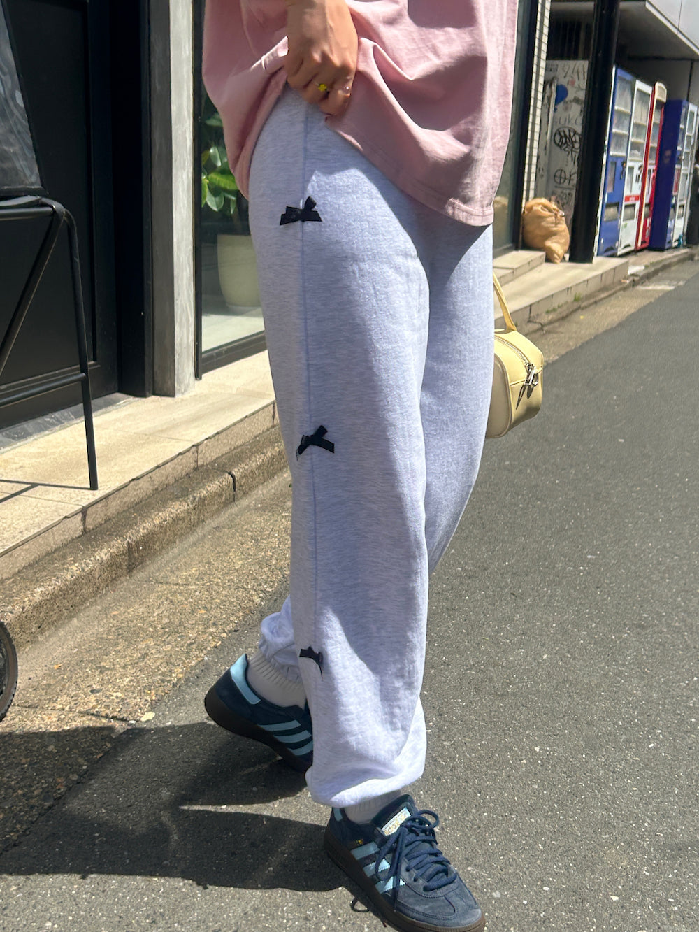 ＜SL2241630＞　side ribbon sweat pants