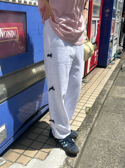 ＜SL2241630＞　side ribbon sweat pants