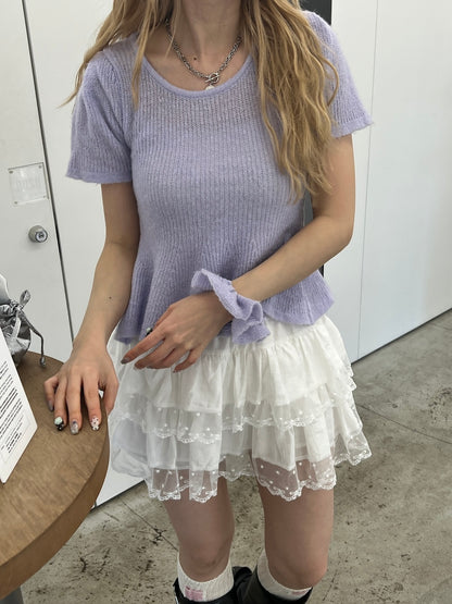 ＜SL2252612＞　シュシュSETバレリーナニットトップス