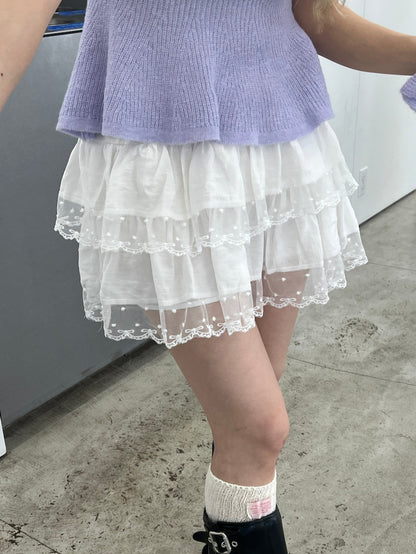 ＜SL2251648＞　コットンティアードミニスカート