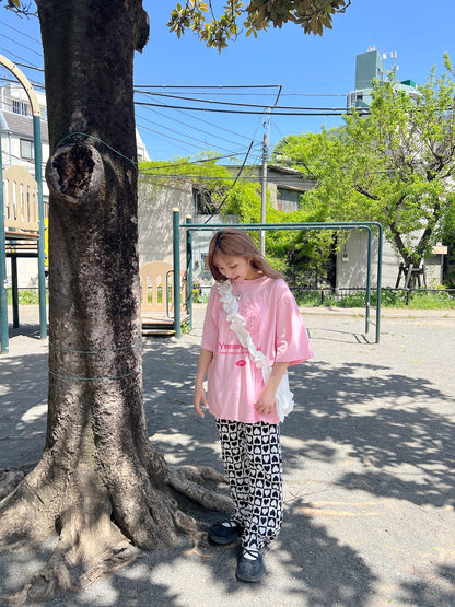 ＜SL2241611＞　ハートプリーツパンツ