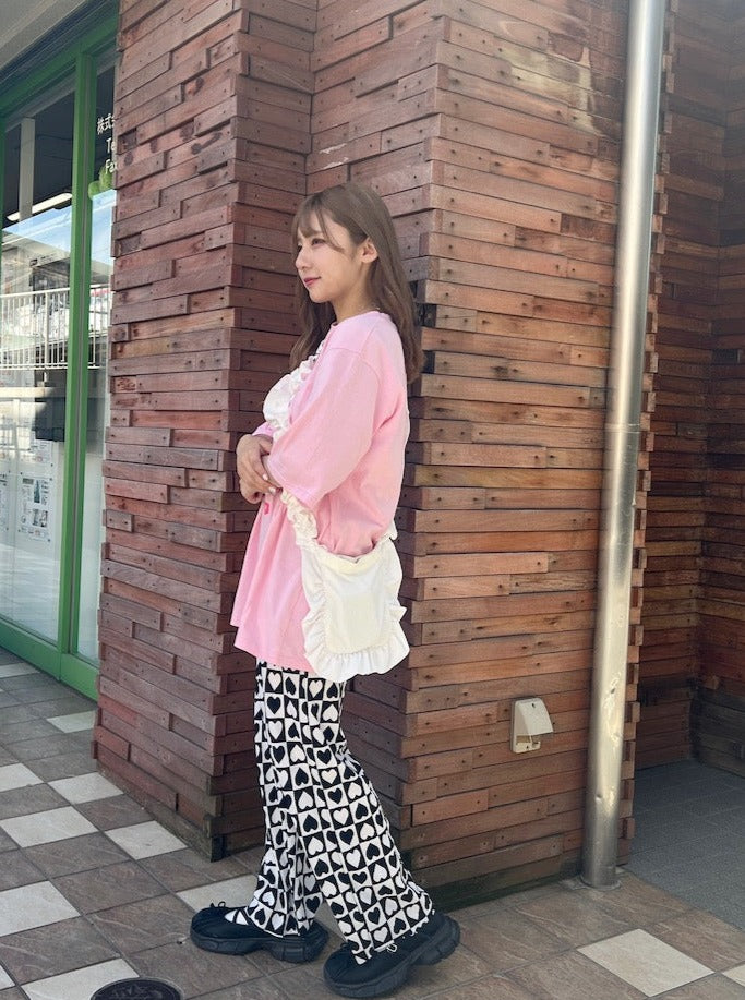 ＜SL2241611＞　ハートプリーツパンツ