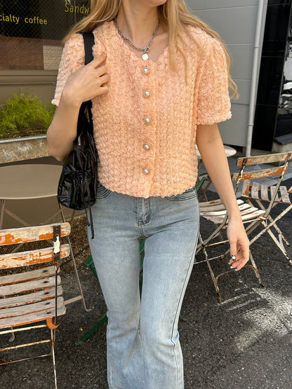＜SL2252601＞　ローズレディブラウス