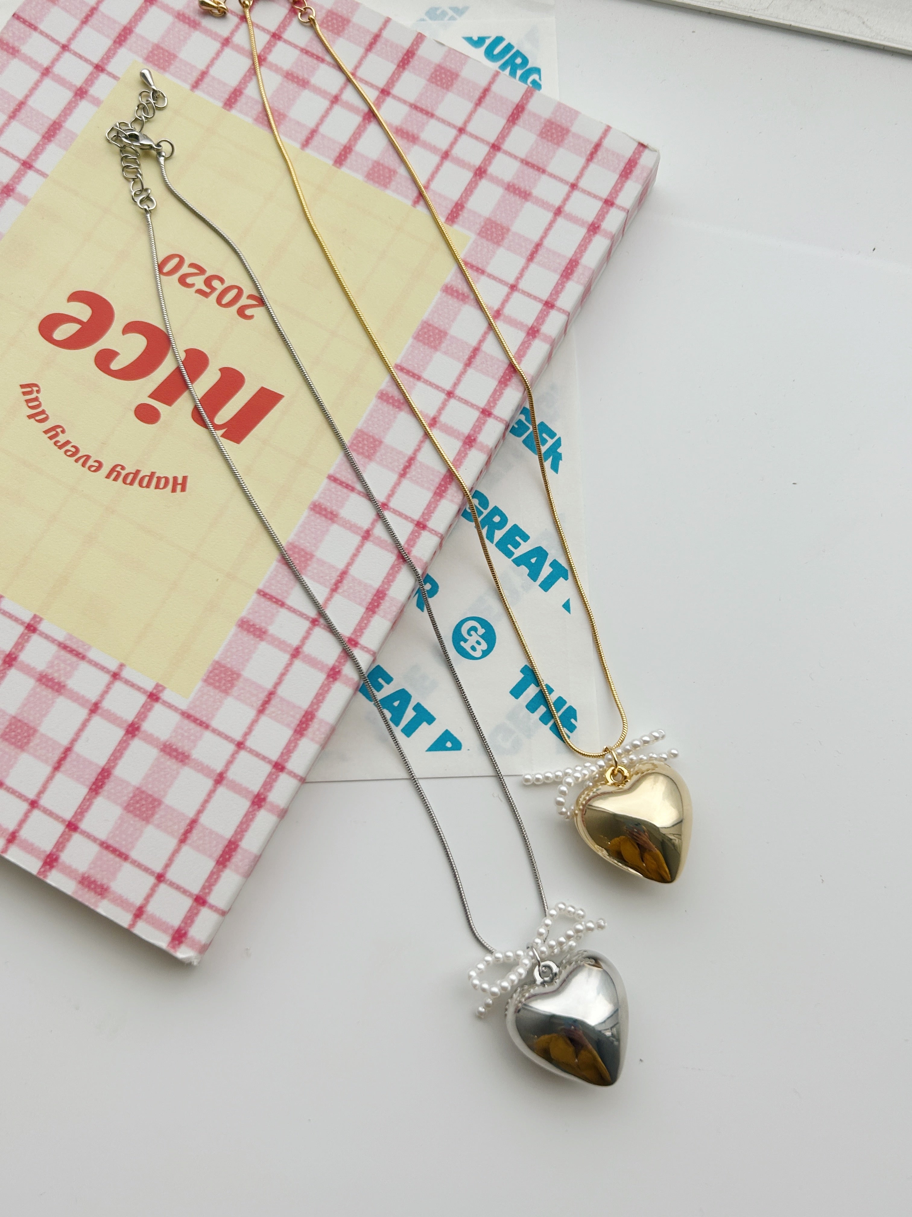 ＜SL4241613＞　lovely heart charm necklace