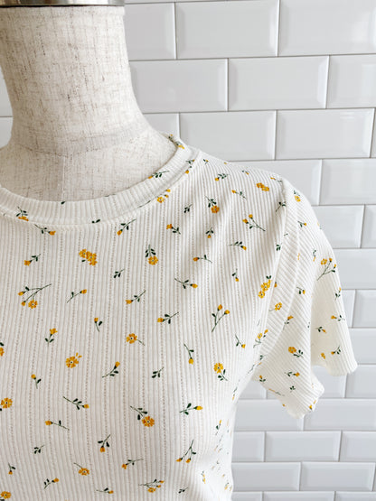 ＜SL2241627＞　flower thermal tee