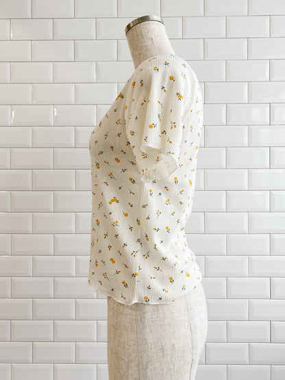 ＜SL2241627＞　flower thermal tee