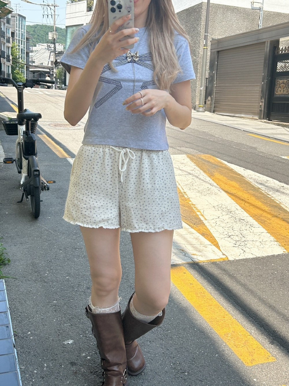 ＜SL2242617＞　小花柄フリルメロウショートパンツ
