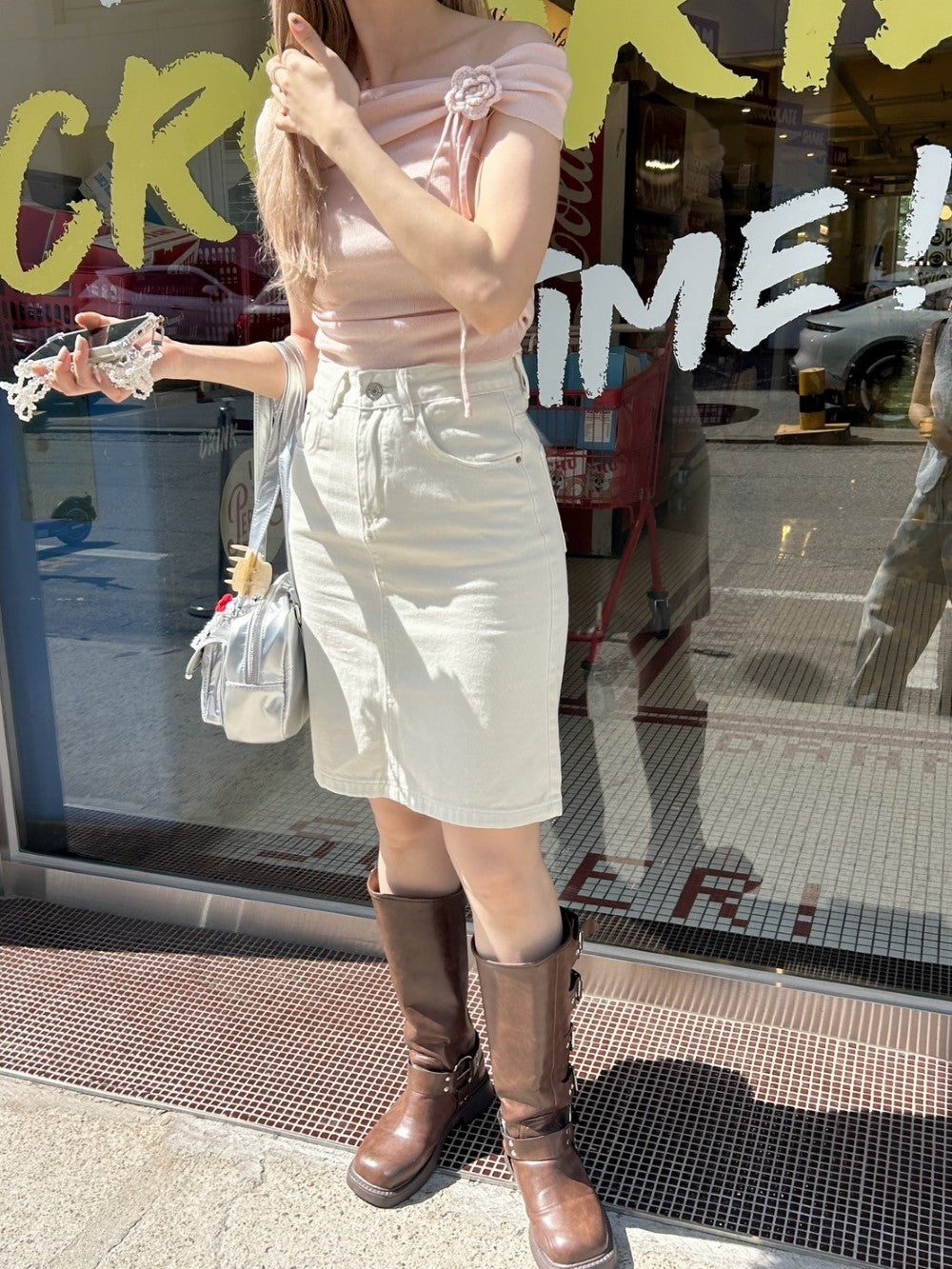 ＜SL2242637＞　デニムミディスカート