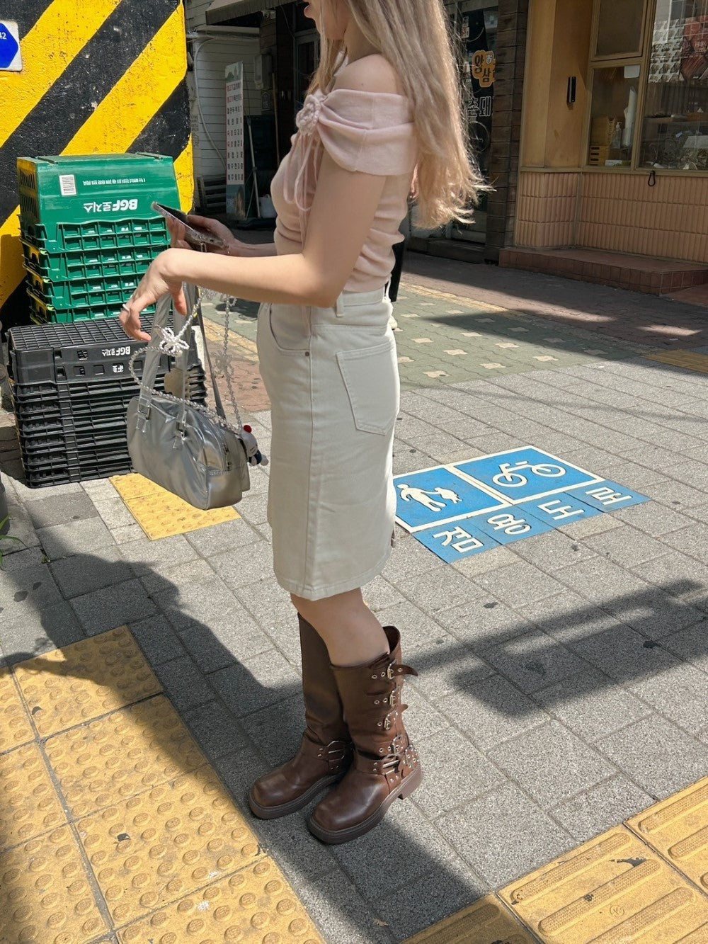 ＜SL2242637＞　デニムミディスカート