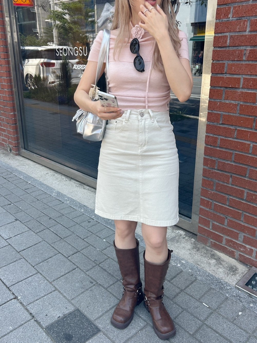 ＜SL2242637＞　デニムミディスカート