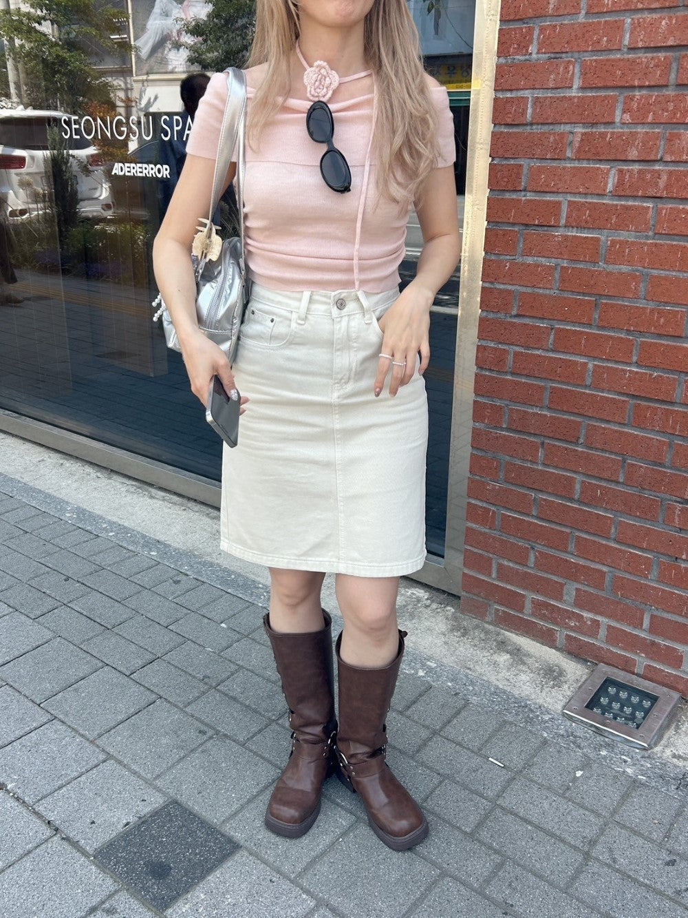 ＜SL2242637＞　デニムミディスカート