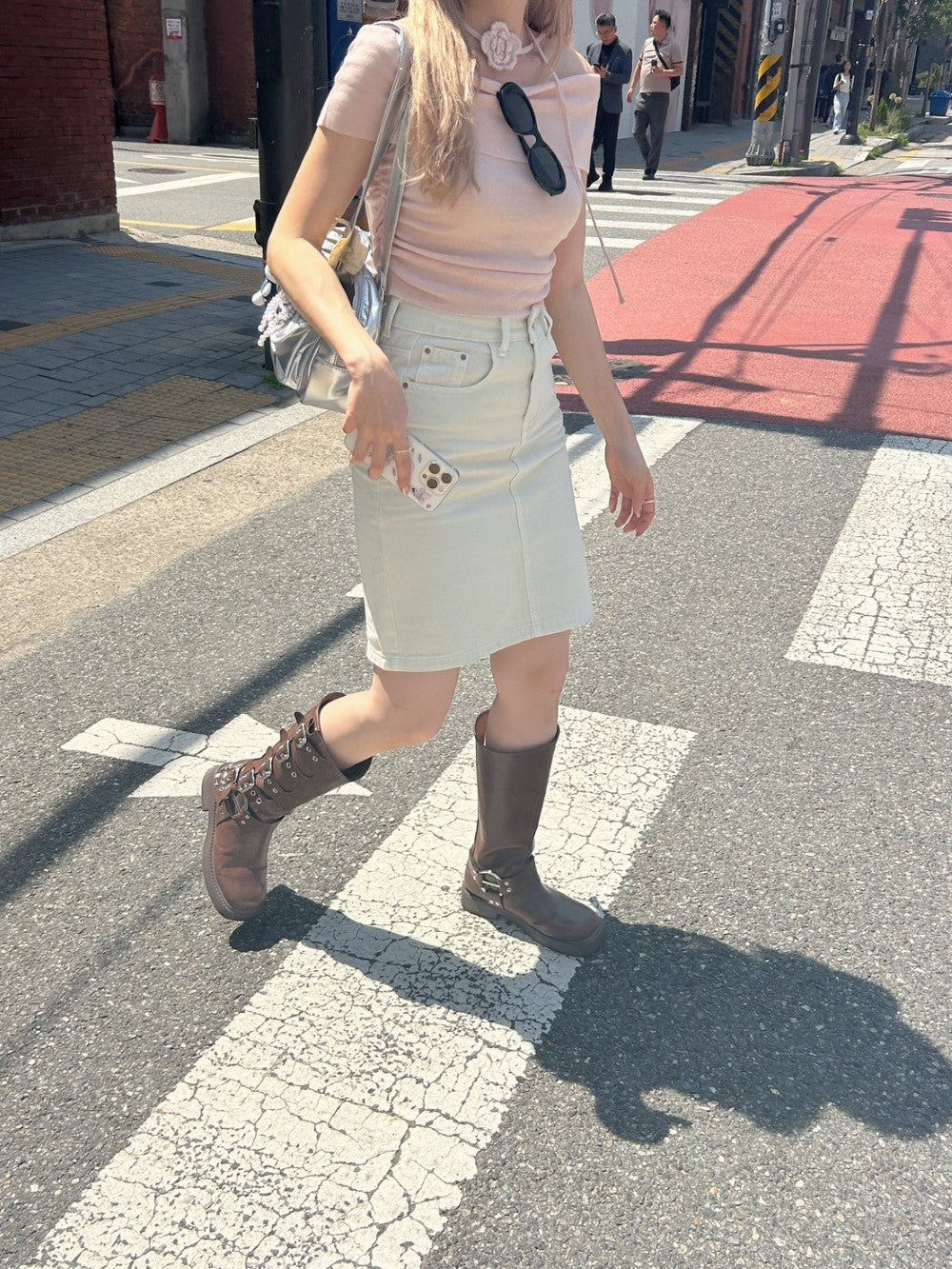 ＜SL2242637＞　デニムミディスカート