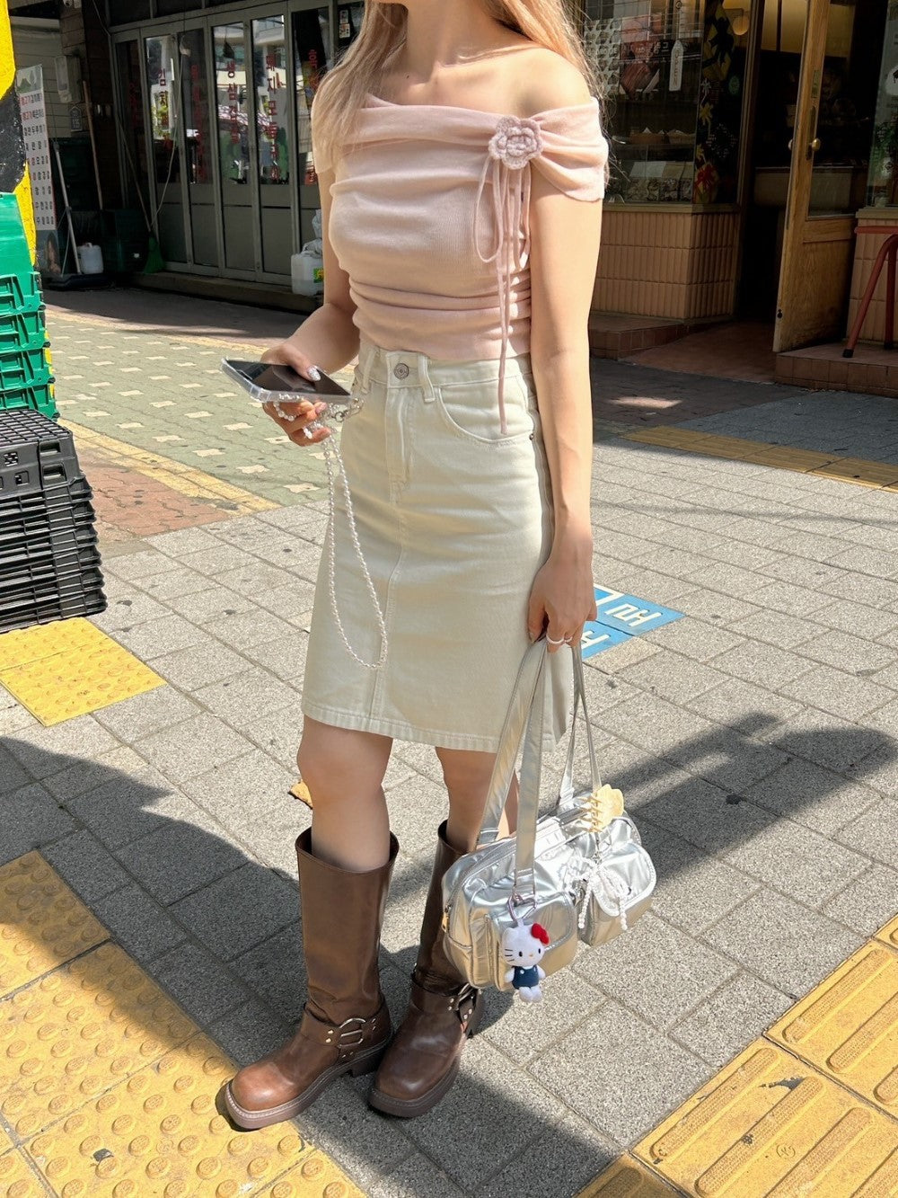 ＜SL2242637＞　デニムミディスカート