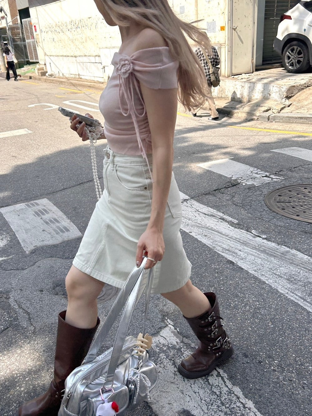 ＜SL2242637＞　デニムミディスカート