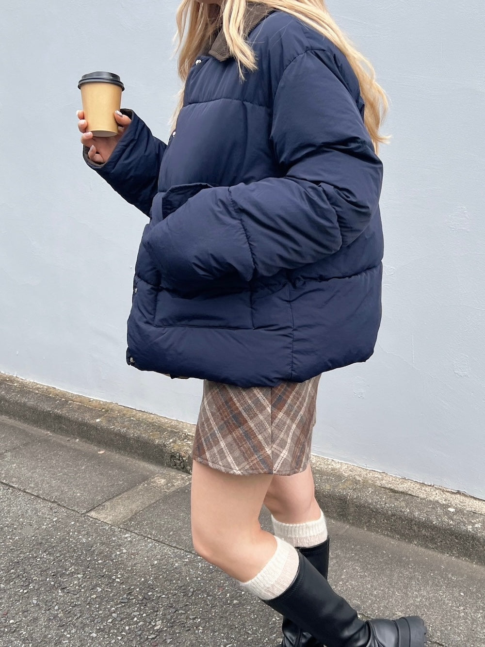 ＜SL2244601＞　バイカラーシンプルフェイクダウン