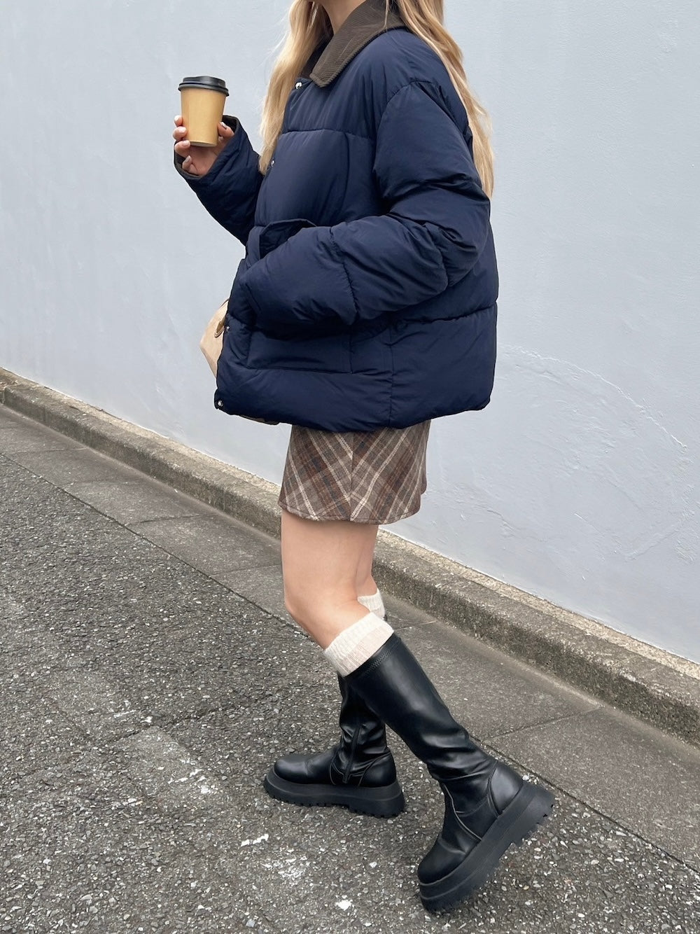 ＜SL2244601＞　バイカラーシンプルフェイクダウン
