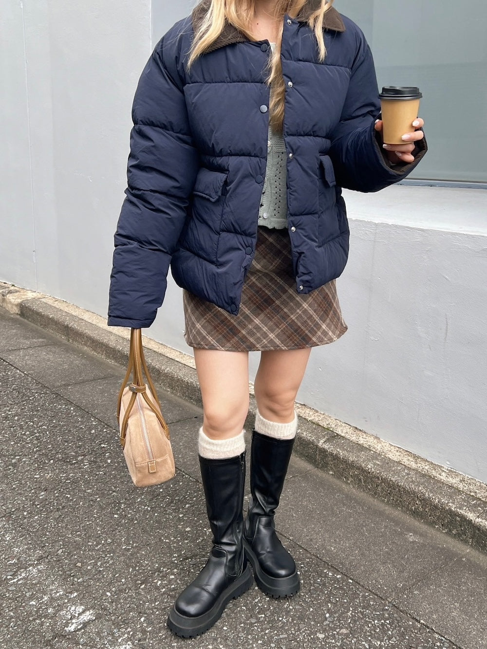 ＜SL2244601＞　バイカラーシンプルフェイクダウン
