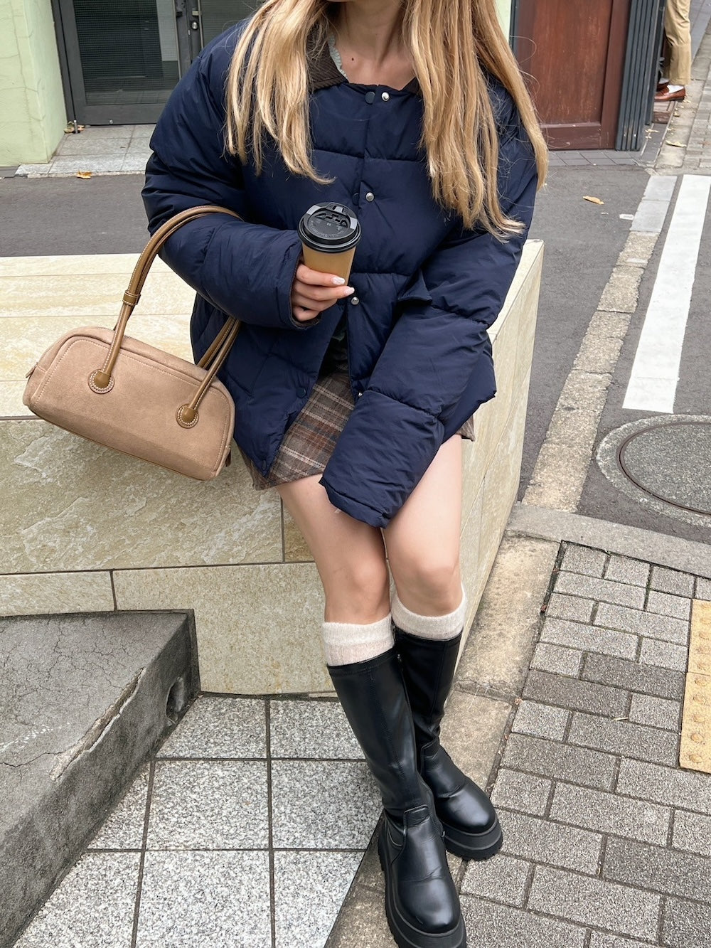 ＜SL2244601＞　バイカラーシンプルフェイクダウン