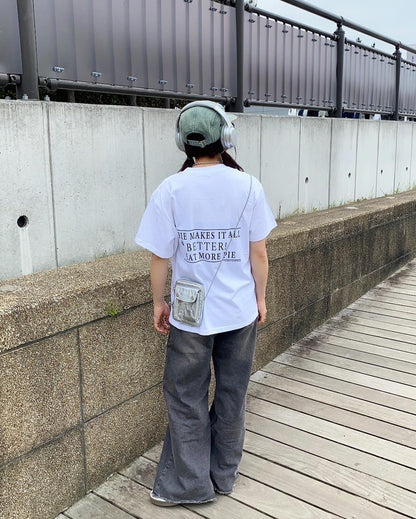 ＜CH2242812＞　ウエストリボンルーズデニム