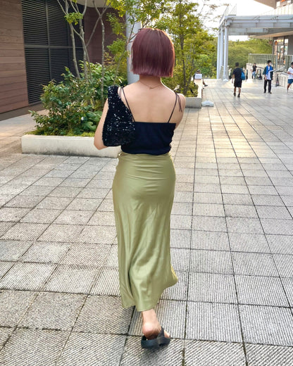 ♥＜LT2233108＞　サテンスカート