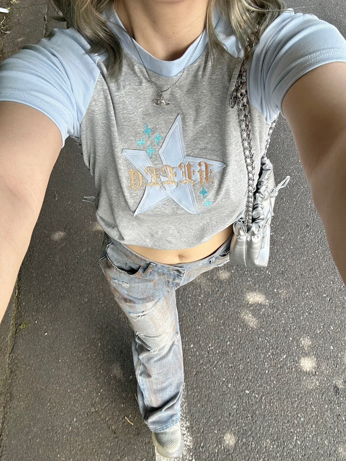 ※ラスト3点！＜GR2242532＞　サイドギャザーラグランTシャツ