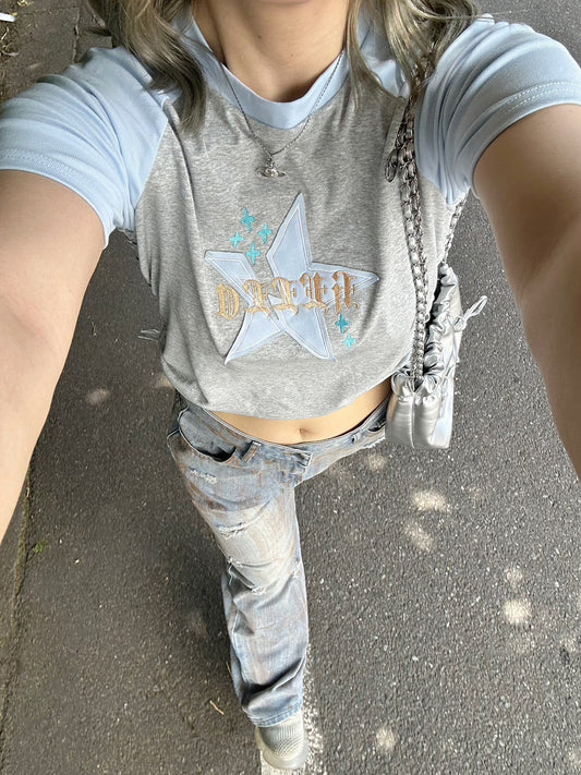 ※ラスト3点！＜GR2242532＞　サイドギャザーラグランTシャツ