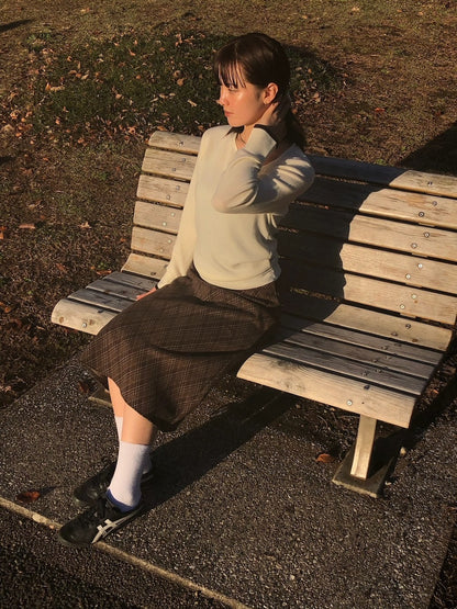 ＜IN2244715＞　ペンシルチェックスカート