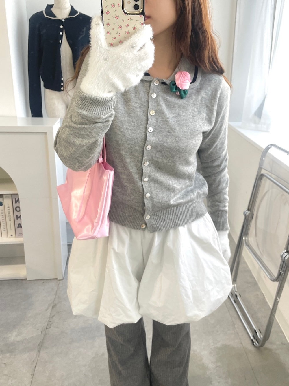 ＜LD4244901＞　ローズヘアクリップ