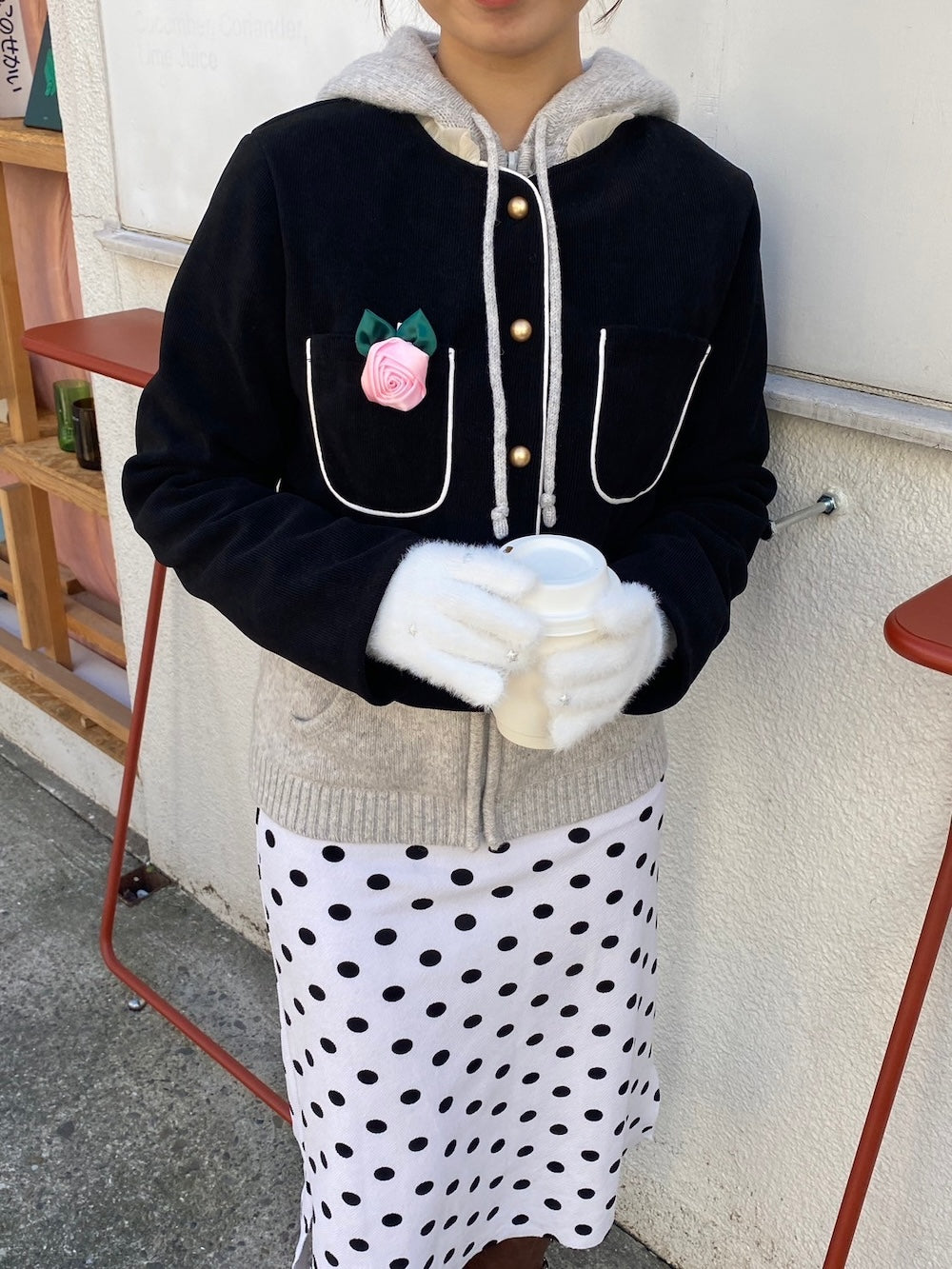 ＜LD4244901＞　ローズヘアクリップ