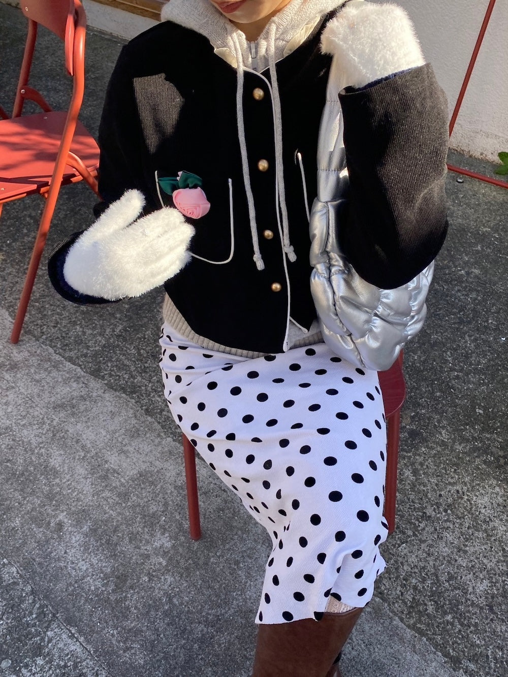 ＜LD4244901＞　ローズヘアクリップ