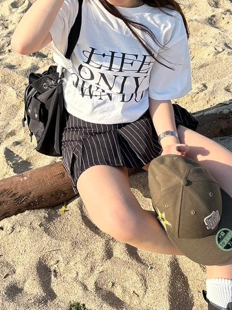 ＜LE2242912＞　ロゴビッグTシャツ
