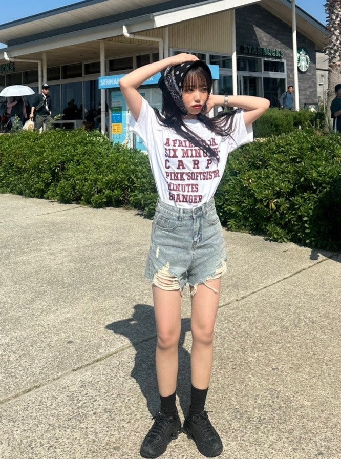 ＜LE2242911＞　ビンテージロゴビッグTシャツ