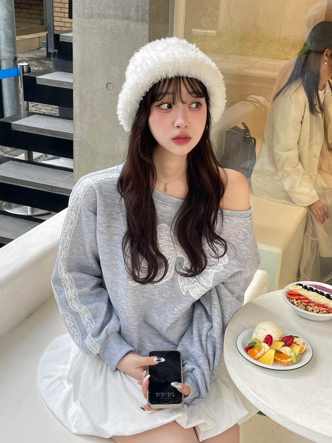 ＜QU4233227＞　ファーバケットハット