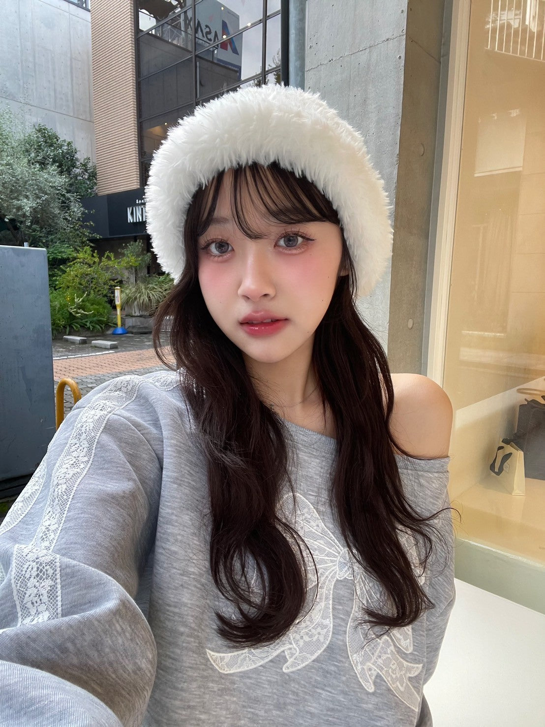 ＜QU4233227＞　ファーバケットハット