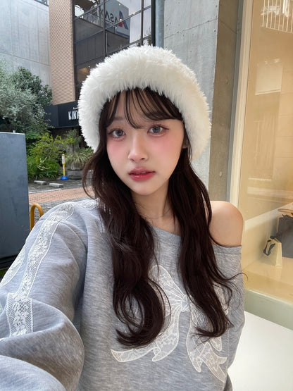 ＜QU4233227＞　ファーバケットハット